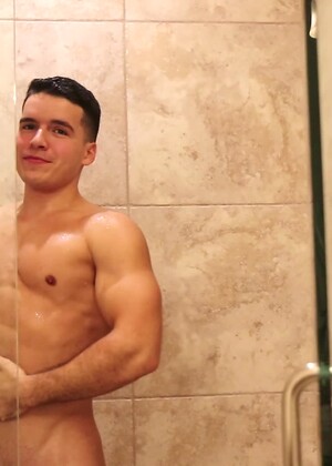 Damian Romano Jerks OFF To Porn And Showers (Part 2)