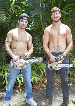Lumberjacks Cum! Big 8" Dick Derek & Italian Joey are Back! x2 Duel Pissin', Jerk Cocks Together and Explode only Here!